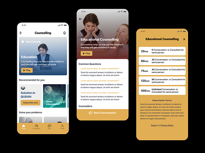 Online Counseling Application counseling app design deveopment online ui ux