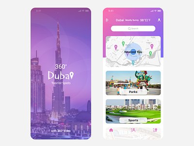 Tourist Destination App creative design mobile app popular tourism tourist ui ux