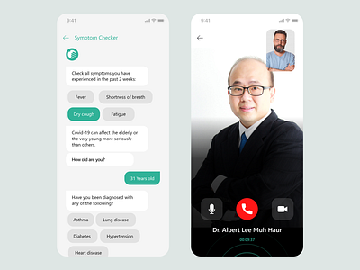 Patient App chat creative design hospital mobile app patient app ui ux video chat