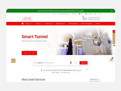 Government service website creative design dubai government new service social trend ui ux website