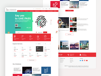 Government service website creative work design dubai goverment new social srvice ui ux web design