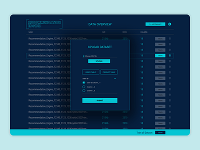 Recommendation Engine database design engine recommendation training trend ui ux