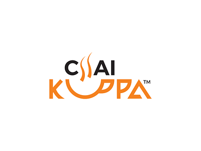 Chai Kuppa Logo Design black branding creative design identity logo new social trending yellow