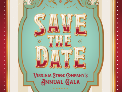Gala Save the Date - Under the Big Top design invitation theater theatre