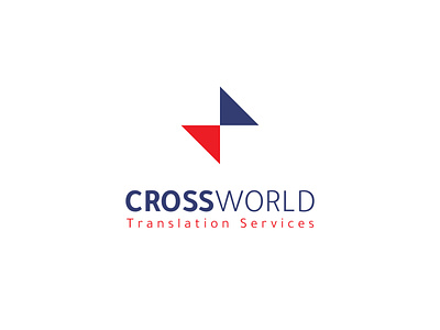 Crossworld branding design icon logo