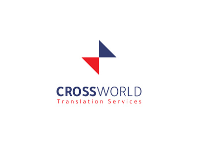 Crossworld branding design icon logo