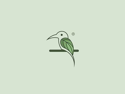 A leaf bird branding design icon illustration logo vector