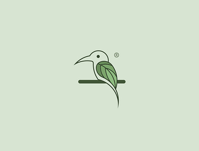 A leaf bird branding design icon illustration logo vector