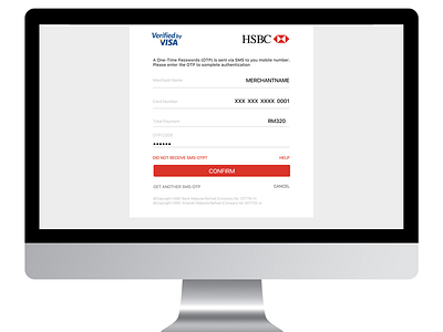 Mockup Desktop Hsbc Payment Page design mockup ui