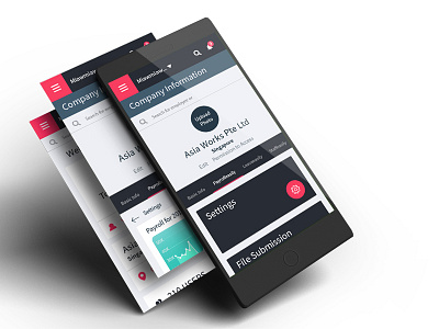 Mobile App-Payroll Aplication dashboard design interface mobile user