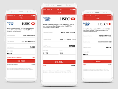 Mobile Banking Payment Page