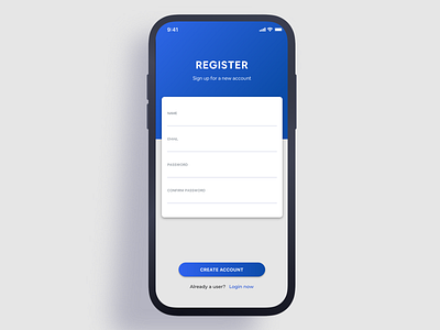 Mobile Sign Up Page