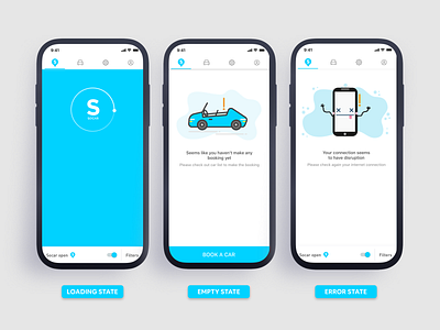 Empty State Car-Sharing Mobile Application