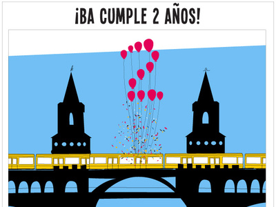 Berlin Amateurs 2nd Anniversary design illustration vector