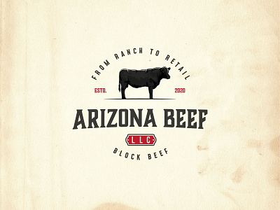 Butcher logo angus arizona beef butcher butchery cow meat vintage vintage logo