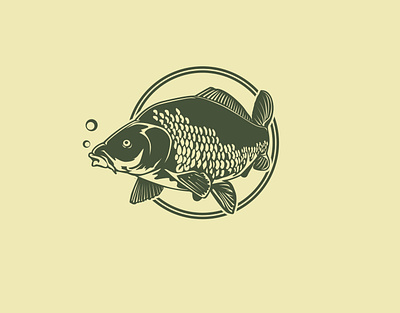 carp carp fish fishing graphic graphic design graphicdesign icon illustration logo retro vector vector illustration vector illustrator vintage