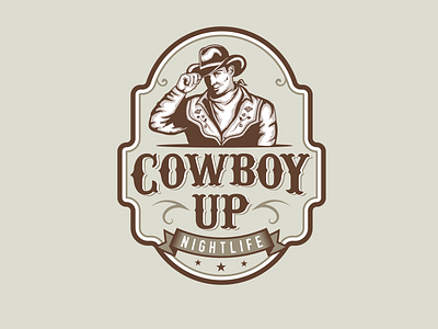 cowboy up! brand identity branding classic graphicdesign illustration logo logodesign typography vintage vintage logo