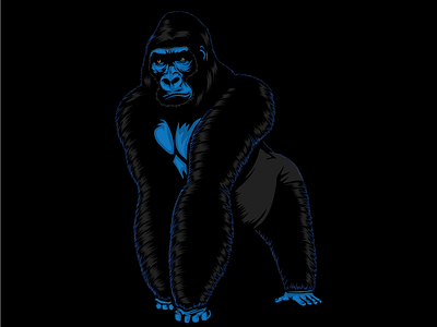Gorilla illustration africa animal ape gorilla illustration illustrator preservation vector vectorart wildlife wildlife illustration