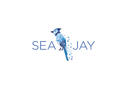 Bluejay logo bird bird logo bluejay brand design brandidentitydesign illustration logo logo design lowpoly particles pixels