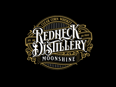 Distillery logo badge brand identity branding design distillery emblem graphicdesign illustration logo logodesign moonshine redneck vector vintage vintage logo