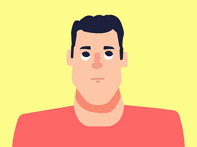 What's up there? 2d characters flat illustration man people shape vector