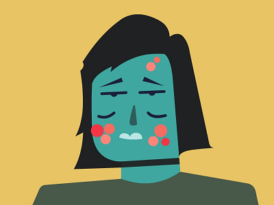 Halloween zombie =∑ 2d art avatar bad face flat girl illustration skin vector woman zombie