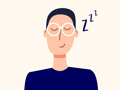 Zzz 2d avatar best character face flat girl human illustration office people rest shape sleep sleepy vector zzz