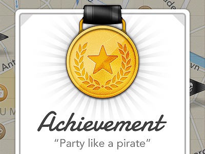 Party like a pirate. achievement coin medal