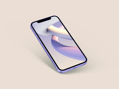iOS Wallpaper - 3D Spiral 3d ios iphone purple spiral wallpaper