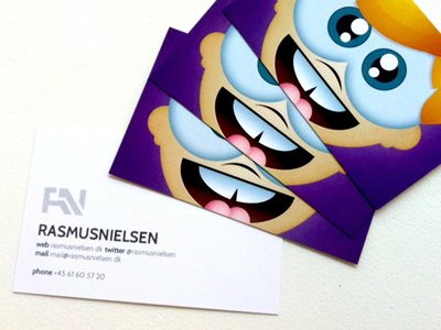 Cards business cards nielsen purple rasmus