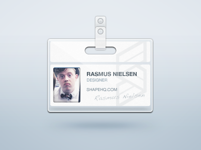 My (new) job card id rasmus nielsen shape