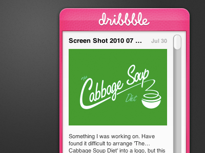 Dribbble OSX widget basketball dribbble pink widget