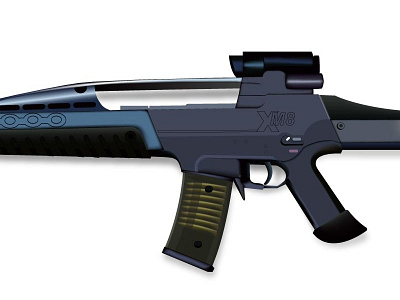 XM8 Riffle gun illustration machine gun riffle vector