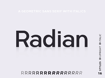 Radian | A Geometric Sans Serif Typeface