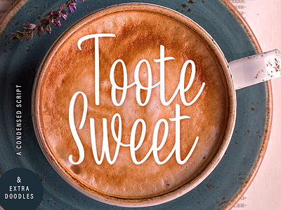 Toote Sweet | A Condensed Script condensed font fun happy playful script