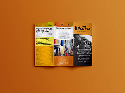 Brochure for Nathan Shapira Design Archive