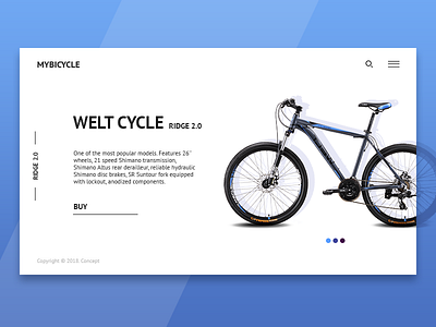 mybycicle, concept bicycle bike concept interface minimal modern product ui ux website
