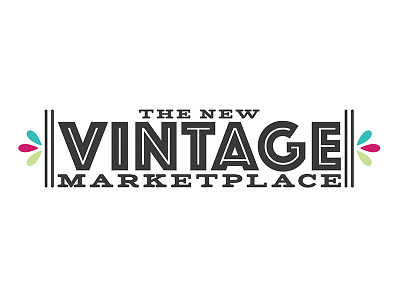 The New Vintage Marketplace Logo design local logo shop