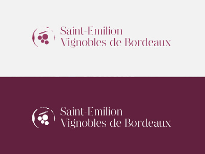 Saint-Emilion & Vignobles de Bordeaux bordeaux grape identity logo saint emilion