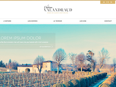 Château Valandraud css3 digital html5 site web