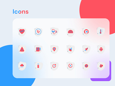 Icons Set design flat icon