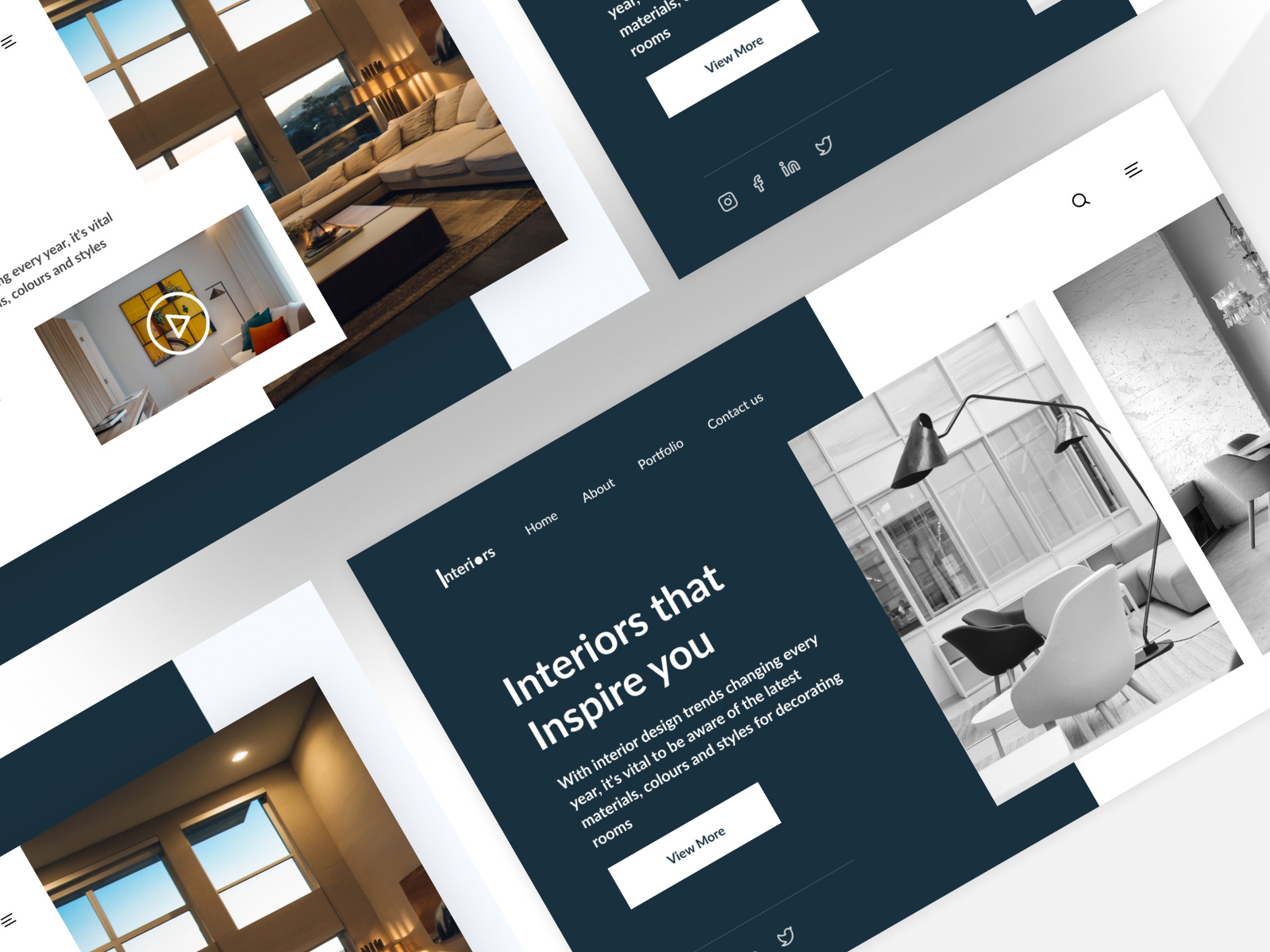 Interior Desing - Landing Concept 2 by Vikram Kundu on Dribbble