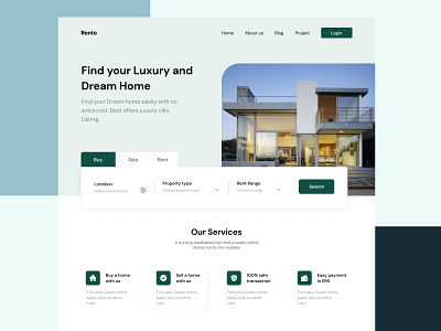 Real Estate -Property Landing page Design