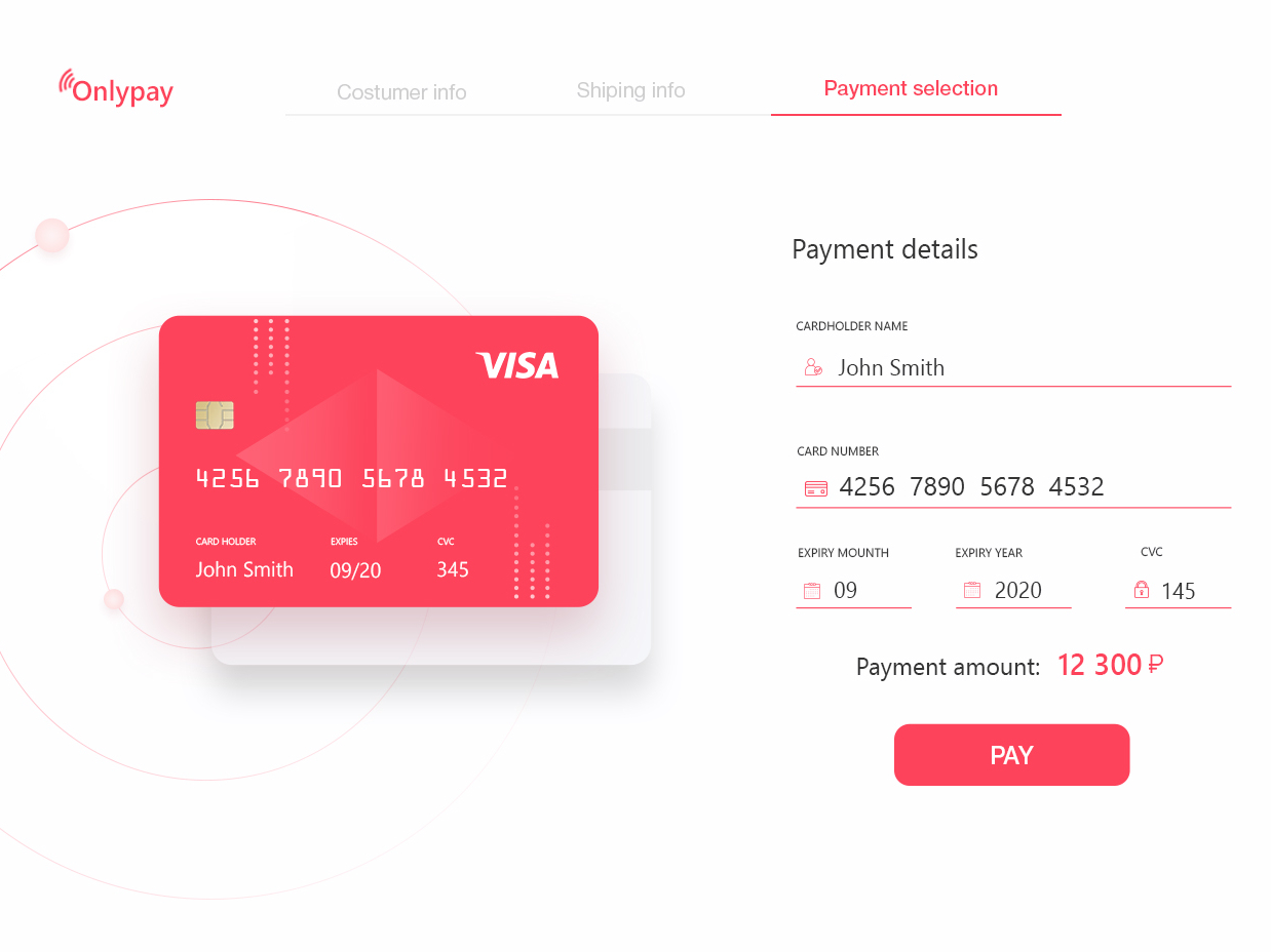 Form design idea #236: Credit Card Checkout. Daily ui 02 visa pay payment credit card form credit card checkout credit c...