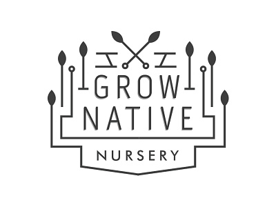 Grow identity logo nursery plants