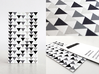 Nr8r Business Card black and white business card letterpress triangle