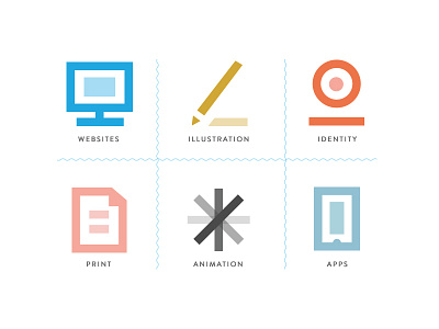 Icon set animation apps icons identity illustration print websites
