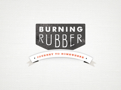 Burning Rubber Logo journey logo