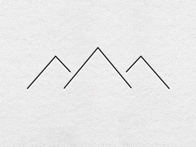 SUR business card illustration letter pressed logo mountains print