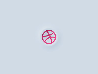 Neomorphism Dribbble Logo